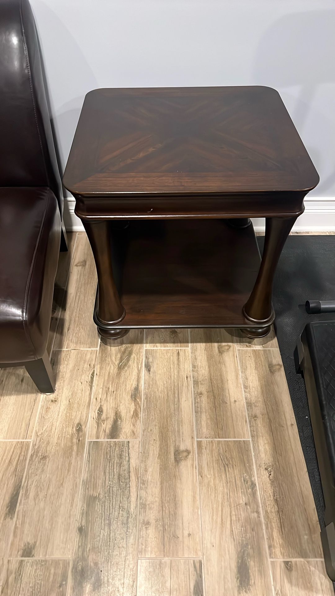 Dark Brown Coffee & 2 End Table Set$150