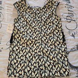 Zara Basic Abstract Geometric Print Sleeveless Blouse Size XS Multicolor