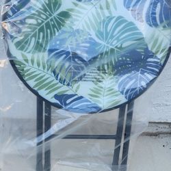 Outdoor Folding Table Tempered Glass (18 Inch Round)