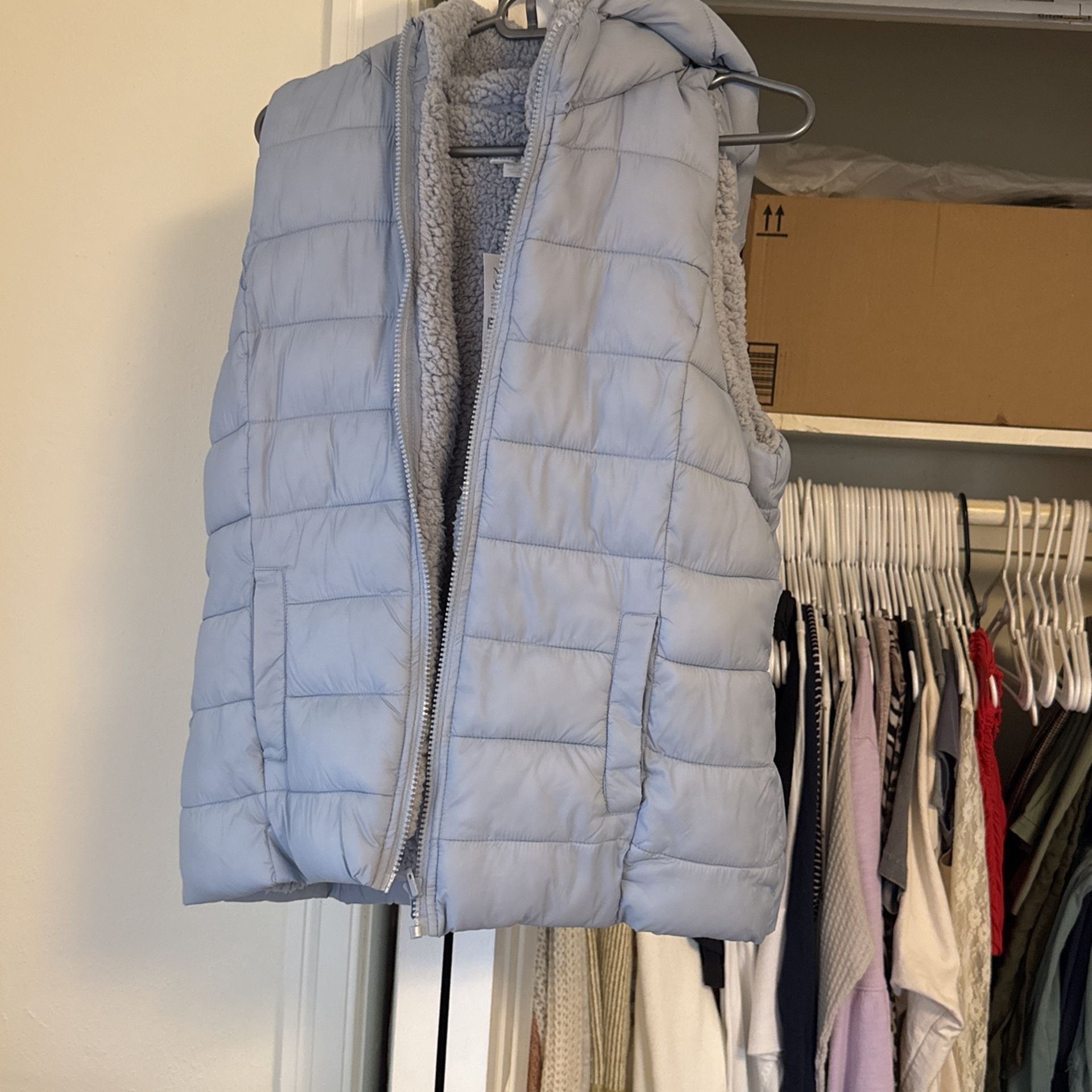 Never Worn Light Blue Puffer Vest