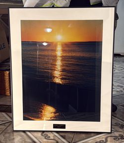 Golden Serenity: Sunset at Sea". 24x29