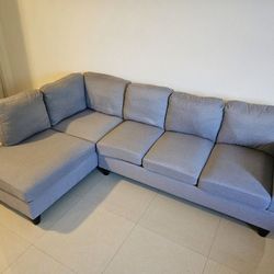 Gray L-shaped Sofa