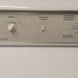 White/ Gray AMANA Electric Dryer. 