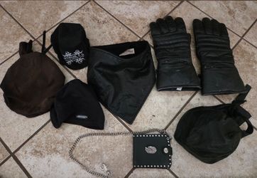 Harley Motorcycle Gloves, skull caps, domers.....