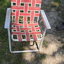 Vintage Aluminum Folding Chair 