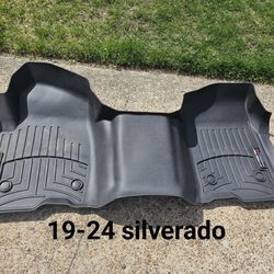 19-2024 Chevy Silverado WeatherTech Front Floor Mat For Bench Seat