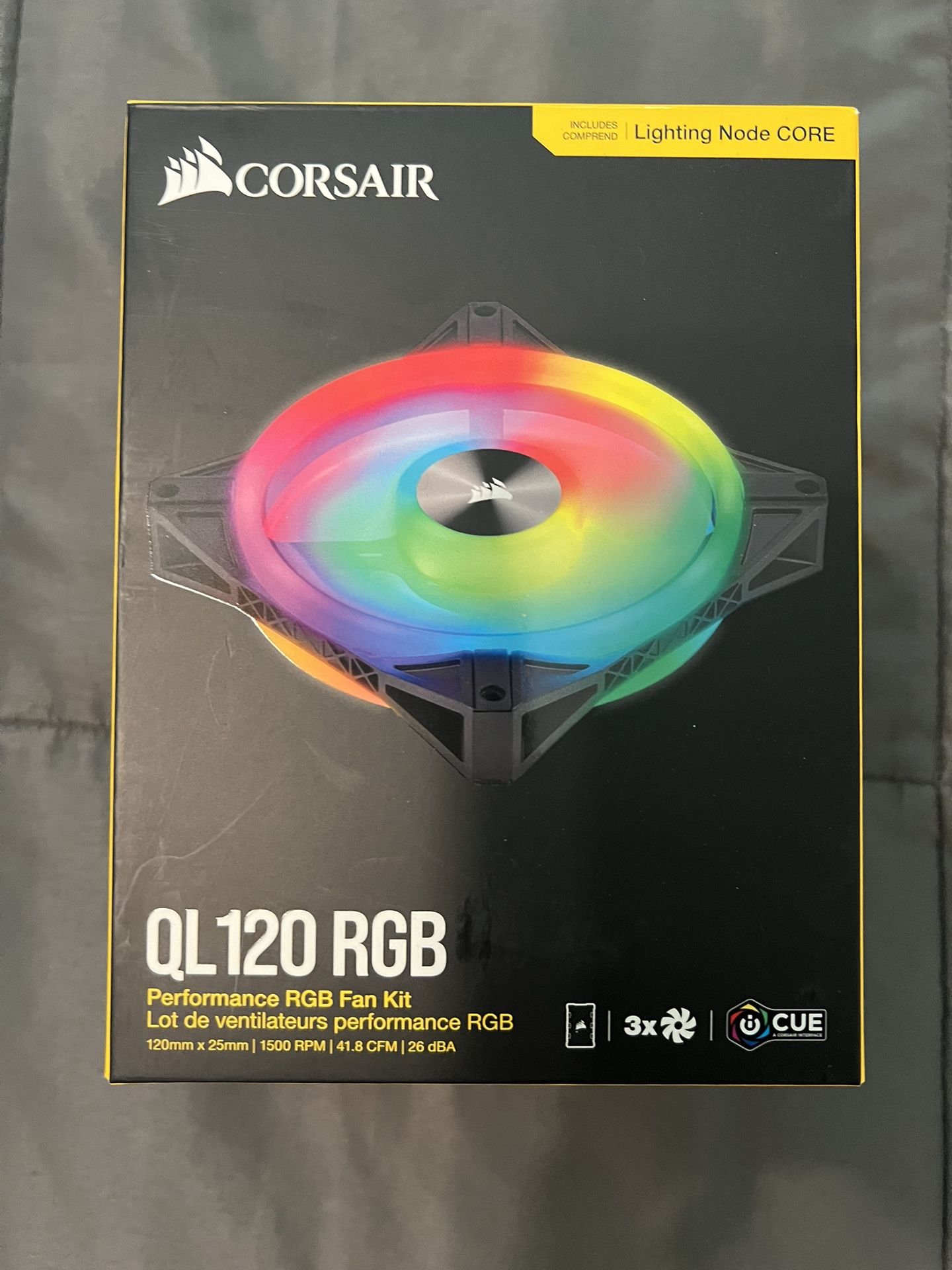 Corsair QL Series, iCUE QL120 RGB, 120mm RGB LED Fan, Triple Pack with ...