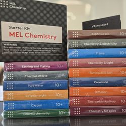MEL Science & Chemistry Set 15 SEALED Kits + Opened Starter VR Headset