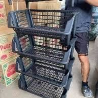 Black Stackable Storage Bins (7)