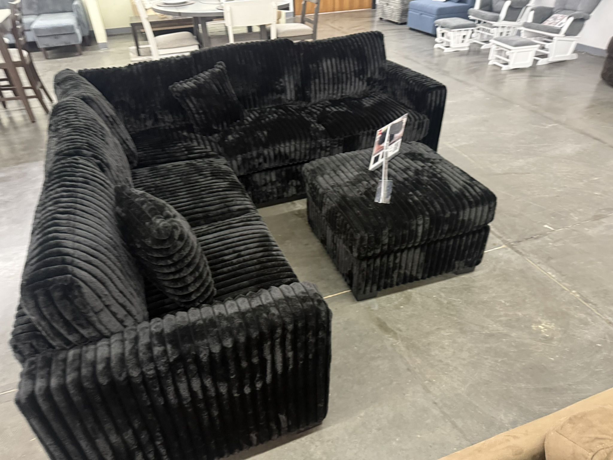 New Black Sectional 
