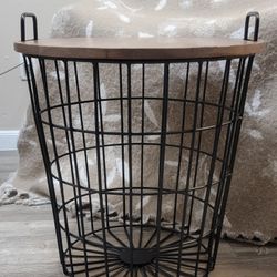 Side Table / End Table - Wood And Metal