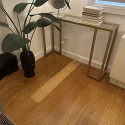 Console Table (Gold and Glass) 