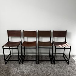 Pottery Barn Hardy Leather Stool