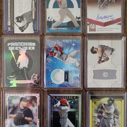 Numbered Baseball  Cards, Game Worn Patch. All 9 Cards Included 