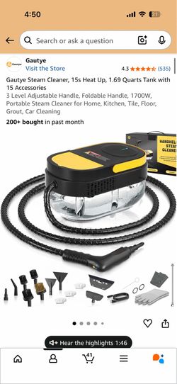 Gautye Steam Cleaner – Brand New, 1700W, 15 Accessories
