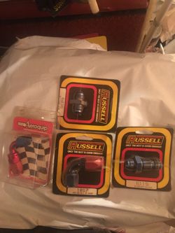 -2-BRAND NEW NEVER USE 90-DEGREE HOSE END 1-FLARE BULKHEAD AND FLARE UNION $20.00