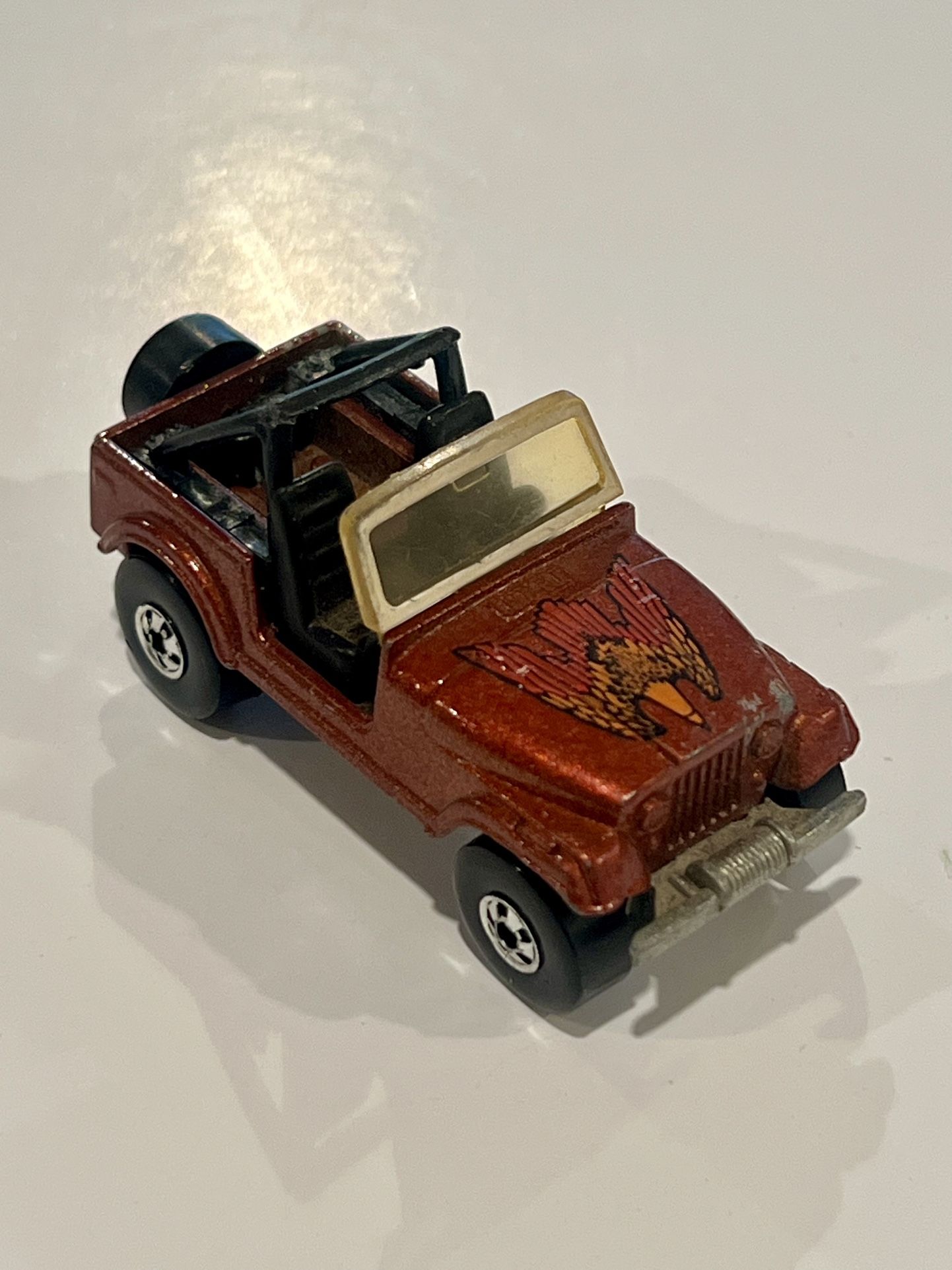 Vintage 1983 Hot Wheels Mainline Jeep CJ-7 W/White Windshield Frame Loose