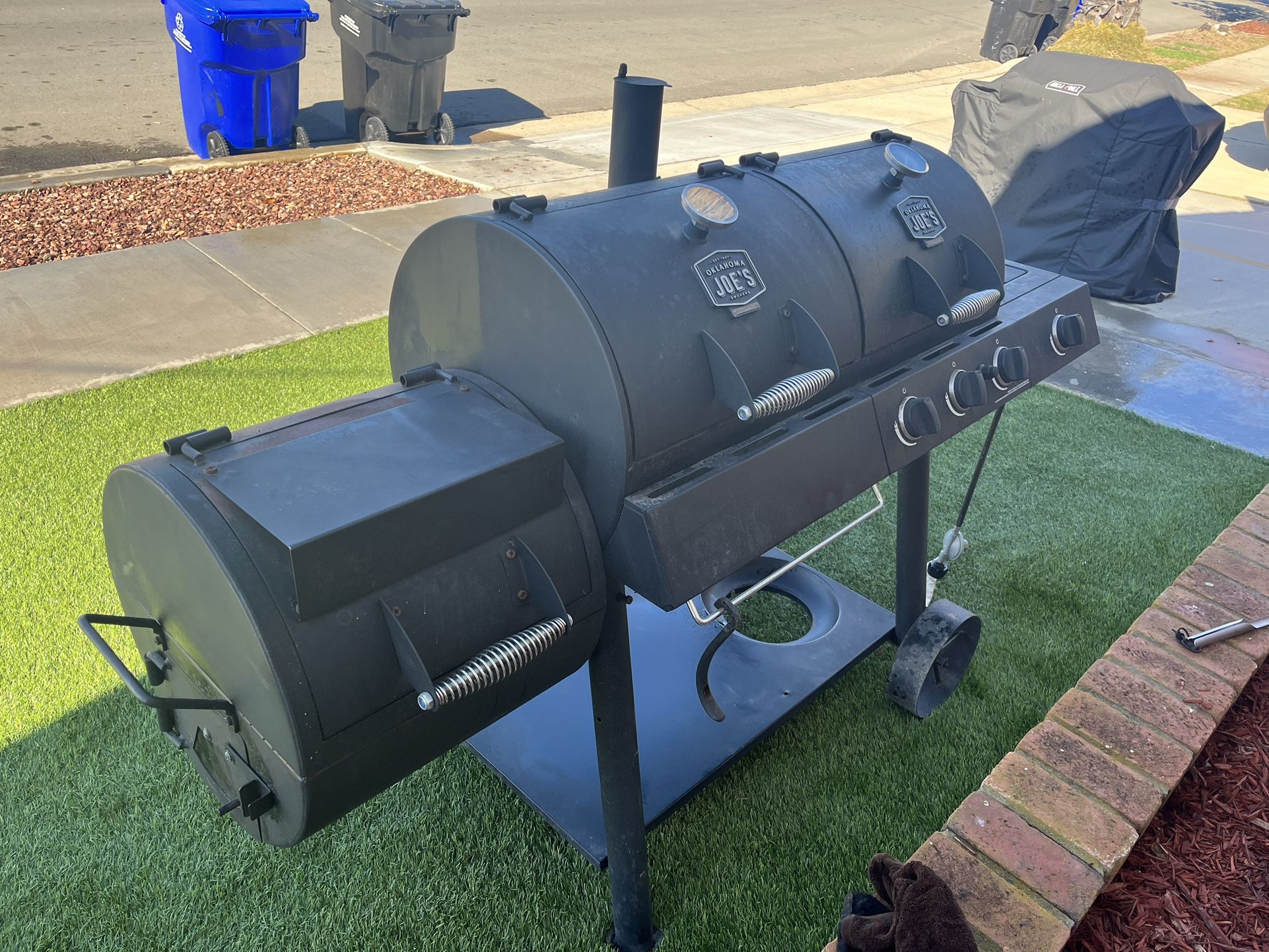 Oklahoma Joes Longhorn Grill , Charcoal and Smoker Combo