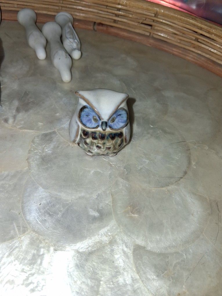 Glass antique owl