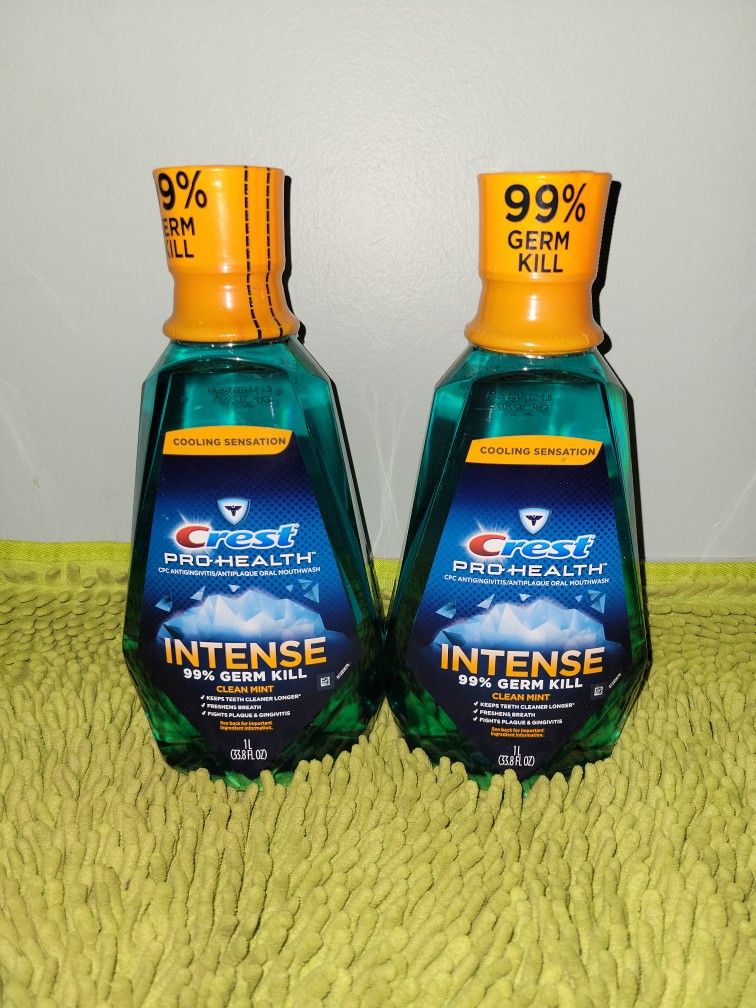 2 Crest Pro-Health Mouthwash 1Lt Intense
