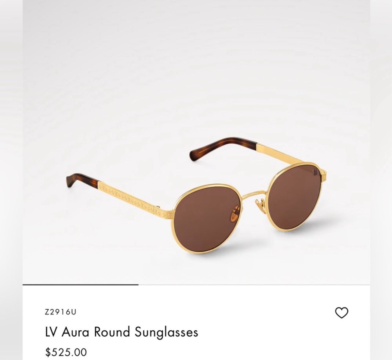 Louie Vuitton Aura Round Sunglasses 