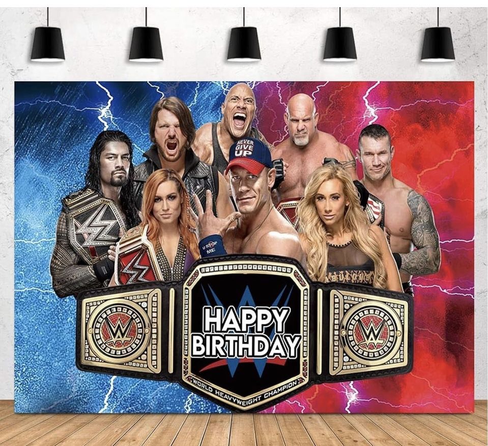 Wrestling Party Supplies Birthday Party Decorations Include Backdrop.Ship 24 Hr.