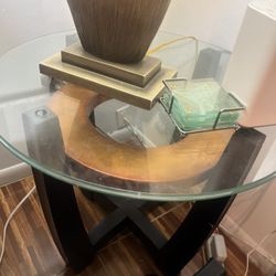 Corner Glass Table 
