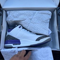 Air Jordan 3 Retro "DARK IRIS" 2022 - Size 13 - ct8532 105 (14932-2)