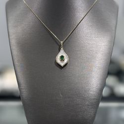 Gold Emerald Necklace