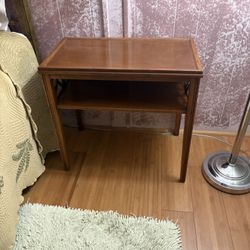 Wood Bed End Table