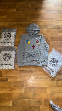 Gray chrome hearts hoodie