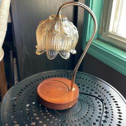 Gold Lotus Flower Lamp Candle Warmer ( Candle Is Not Included)