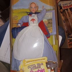 Vintage 1995 Cival War Nurse Barbie