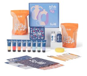 Sculpd Pottery Kit for Two with Pastel Paints