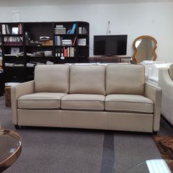 Palliser, California 3 Seat Sofa Bed in Bali Harvest Leather, QUEEN Size 