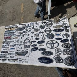 Large Lot Of Car And Truck Emblems