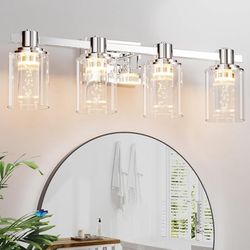 Quntis 4-Light Chrome Bathroom Vanity Light