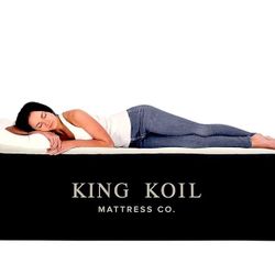 King Koil Luxury California King Size Air Mattress with Built-in High-Speed Pump Best for Home, Camping & Guests, 20" Double High Airbed Adjustable Bl