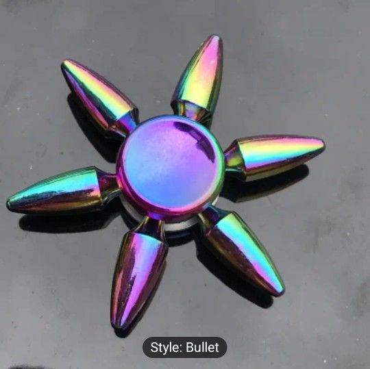 Colorful Fidget Spinner Metal Bullet