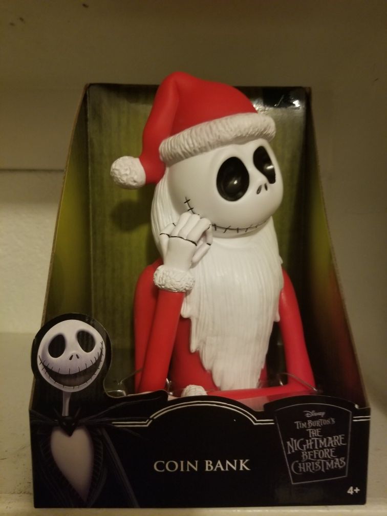 Disney The Nightmare Before Christmas Jack Coin Bank NEW