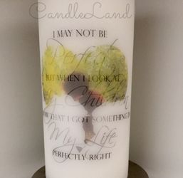 Beautiful personalized picture custom made candle