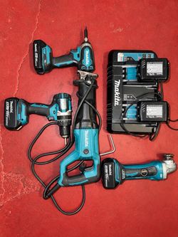 Makita 18V Tool Set – 5 Batteries + Dual Charger – Ready to Work