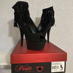 Pleasers Cute Fringe Platform Heels Size 7