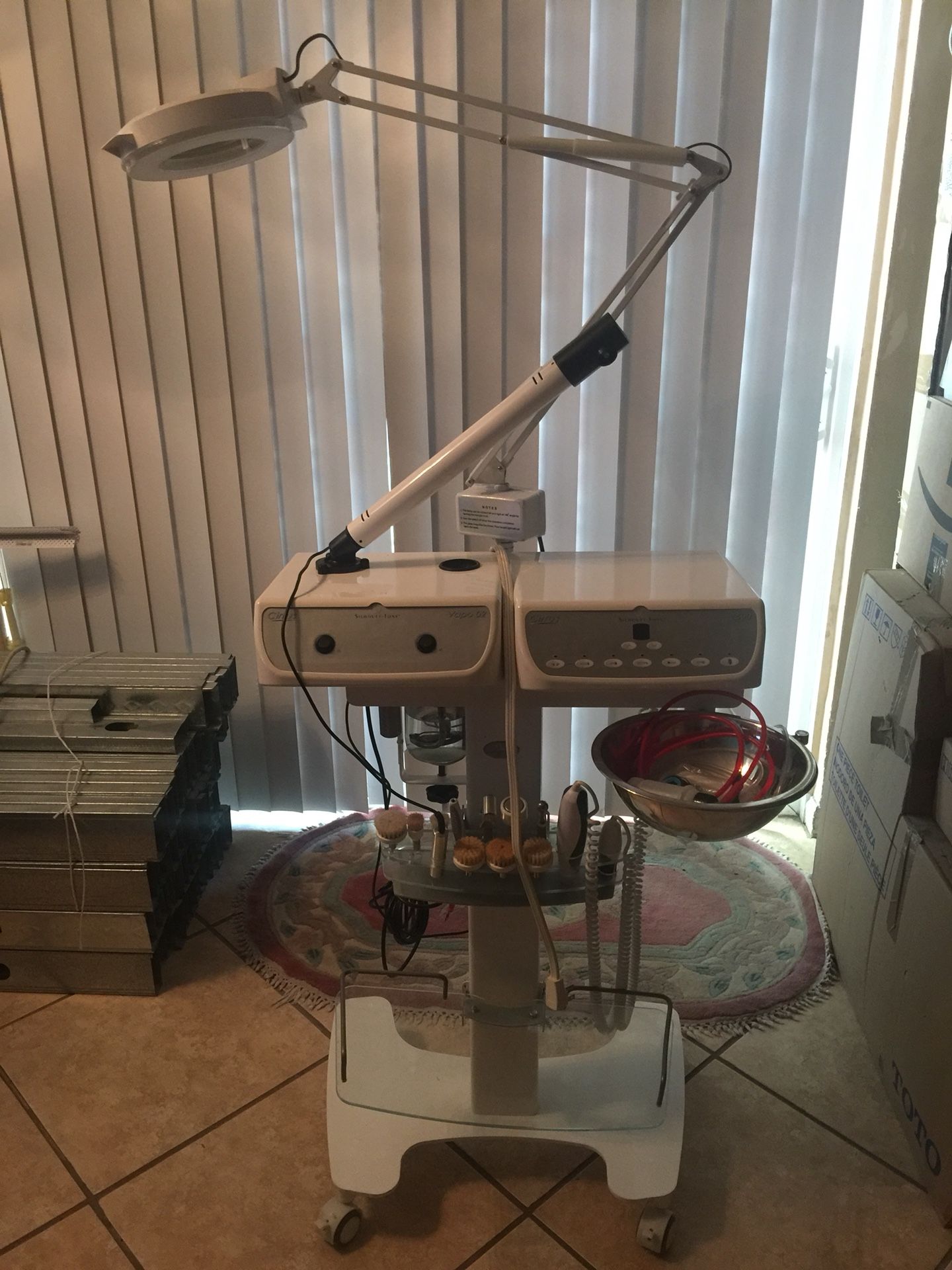 SILHOUET-TONE VAPO 02 and Cirrus 500 Combo FACIAL MACHINE Skin Care Equipment WITH CART AND ALL THE ACCESSORIES