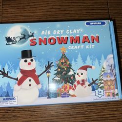 Brand New Air Dry Clay Snowman Craft Kit