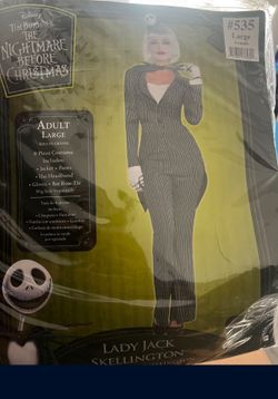 Female Jack Skellington Costume Large 