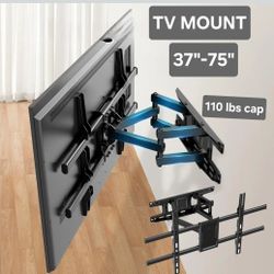 Full Motion TV Wall Mount  for Most  Tv 37"-75"   110lbs capacity