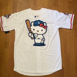 Dodgers Hello Kitty White Men Jersey