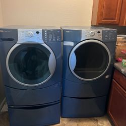 Kenmore Front Loading Washer & Dryer On Drawer Pedestals