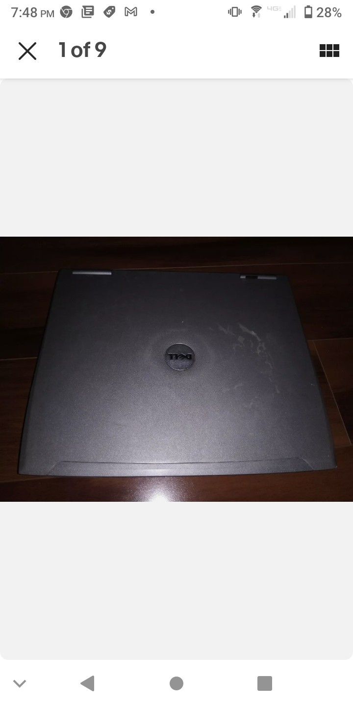 Dell Latitude PP11L Laptop-Silver No Power Adapter (untested) was working